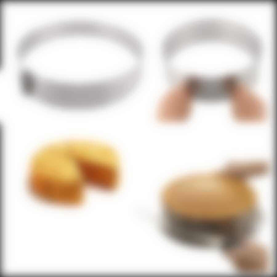 Кулинарная форма для слоеных блюд, круглая, регулируемая, 15-20 см