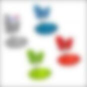 Мыльница (с бабочкой, на присоске) 4цв. NEW