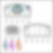 Полочка стальная с 5 крючками 