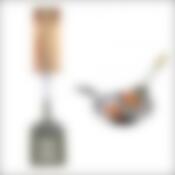 Лопатка "Ретро" (хром с дерев ручкой)