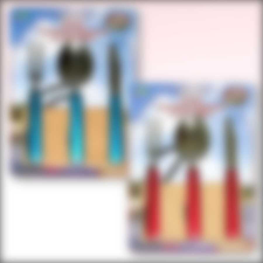 Набор столовых приборов "Пикник", 4 предмета (цвета в ассортименте)