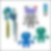 Подставка д/зубн щеток (на присоске) 3 цв