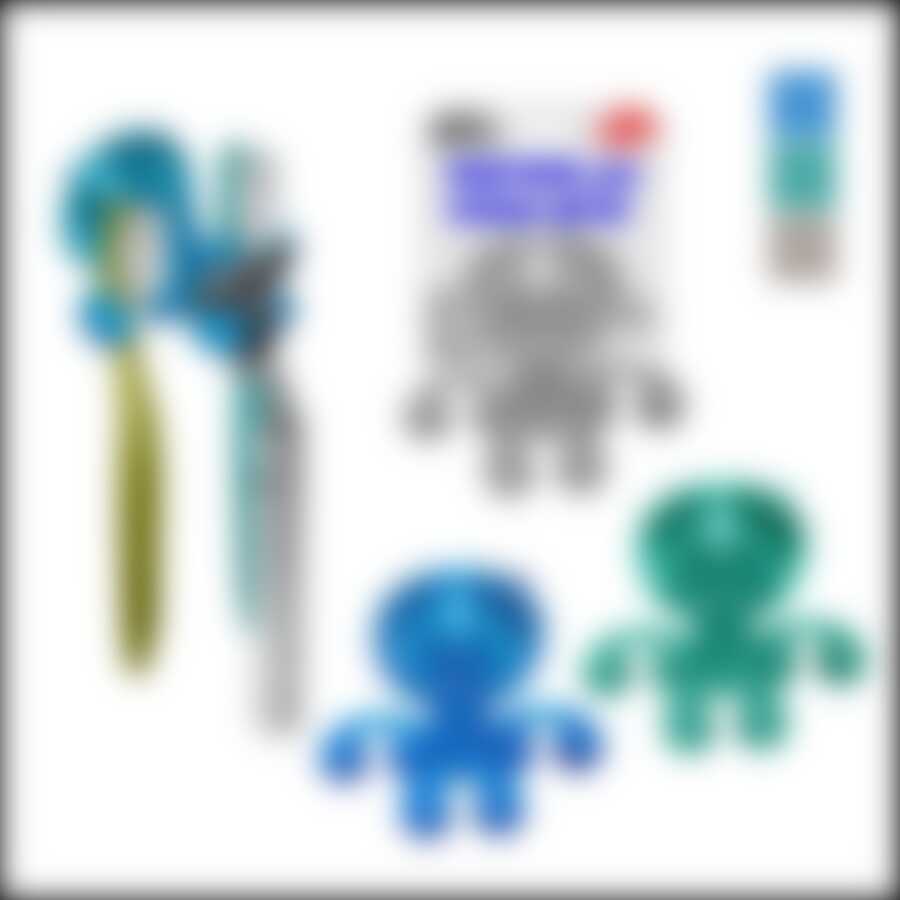 Подставка д/зубн щеток (на присоске) 3 цв