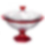 Ваза с крышкой малая на ножке Хрусталь, D=21 см