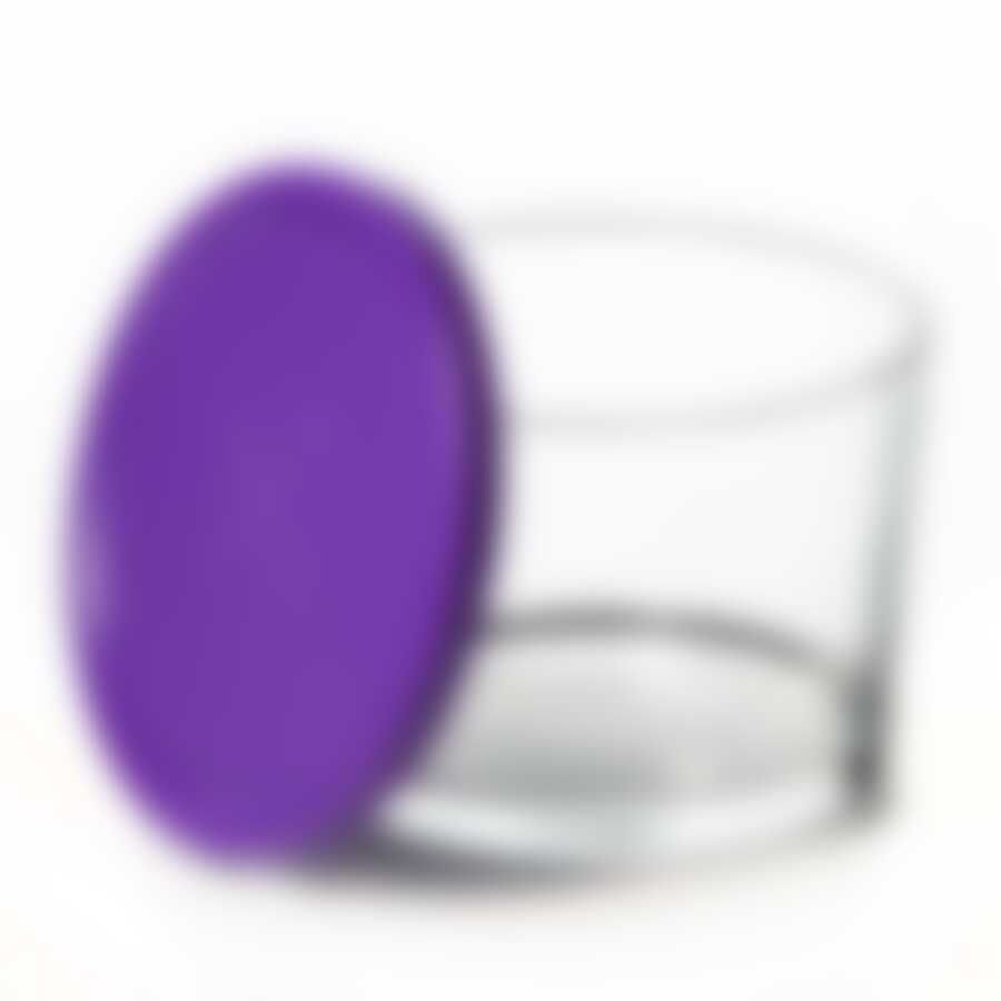 Банка малая бейзик 220 мл с фиолетовой крышкой