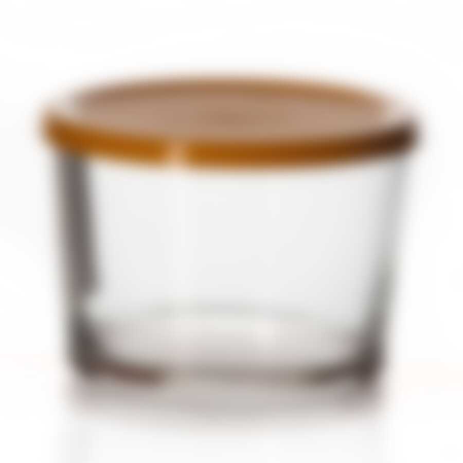 Банка малая бейзик 220 мл с оранжевой крышкой