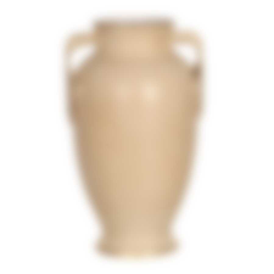 Ваза с ручками "ИРИС" бежевая, высота 42 см