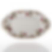 Блюдо овальное Czech Gold Hands "Шиповник", длина 28 см