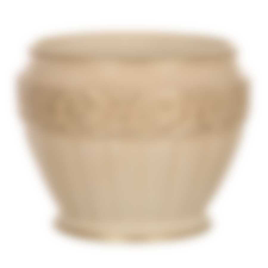 Кашпо для цветов "КРЕТЕНС" персиковое глянец диаметр 20 см высота 18 см