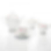 Чайный сервиз на 6 персон Czech Gold Hands "Розовая Роза", 15 предметов