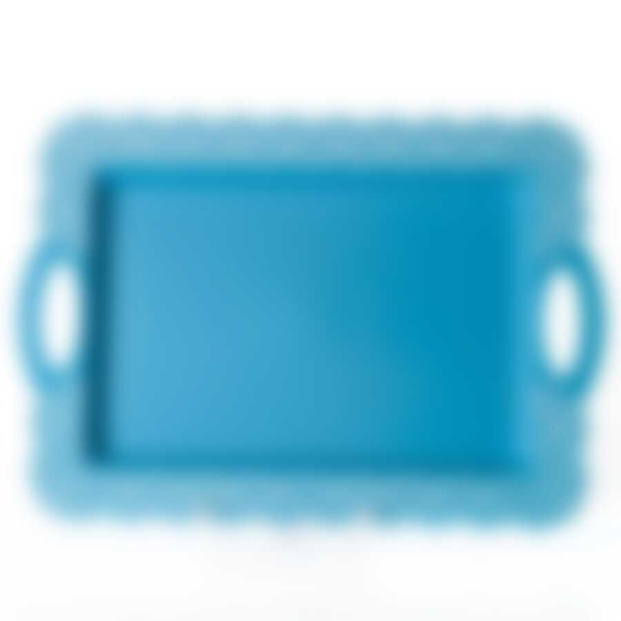 Поднос Ажур 30,5*43 см (бирюзовый)