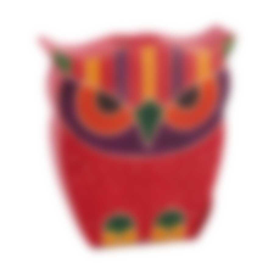 Копилка кожаная "СОВА" 15*13,5 см