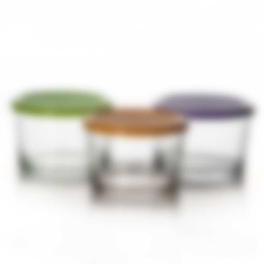 Набор банок для хранения 3 шт Pasabahce "Basic", 220 мл