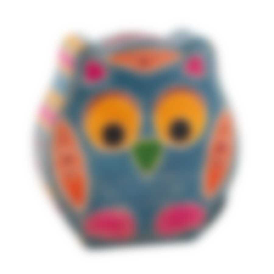 Копилка кожаная "СОВА" 14*13,5 см