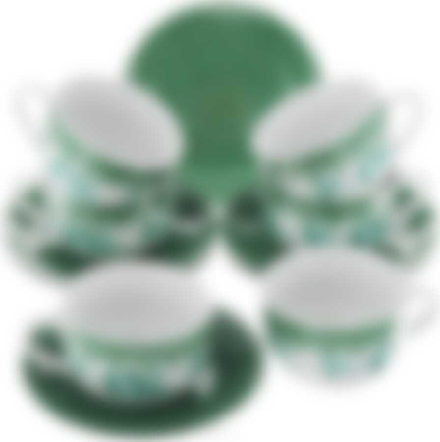 Чайный набор на 6 персон Loraine Зеленый горошек, 220 мл