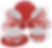 Чайный набор на 6 персон Loraine Красный горошек, 220 мл