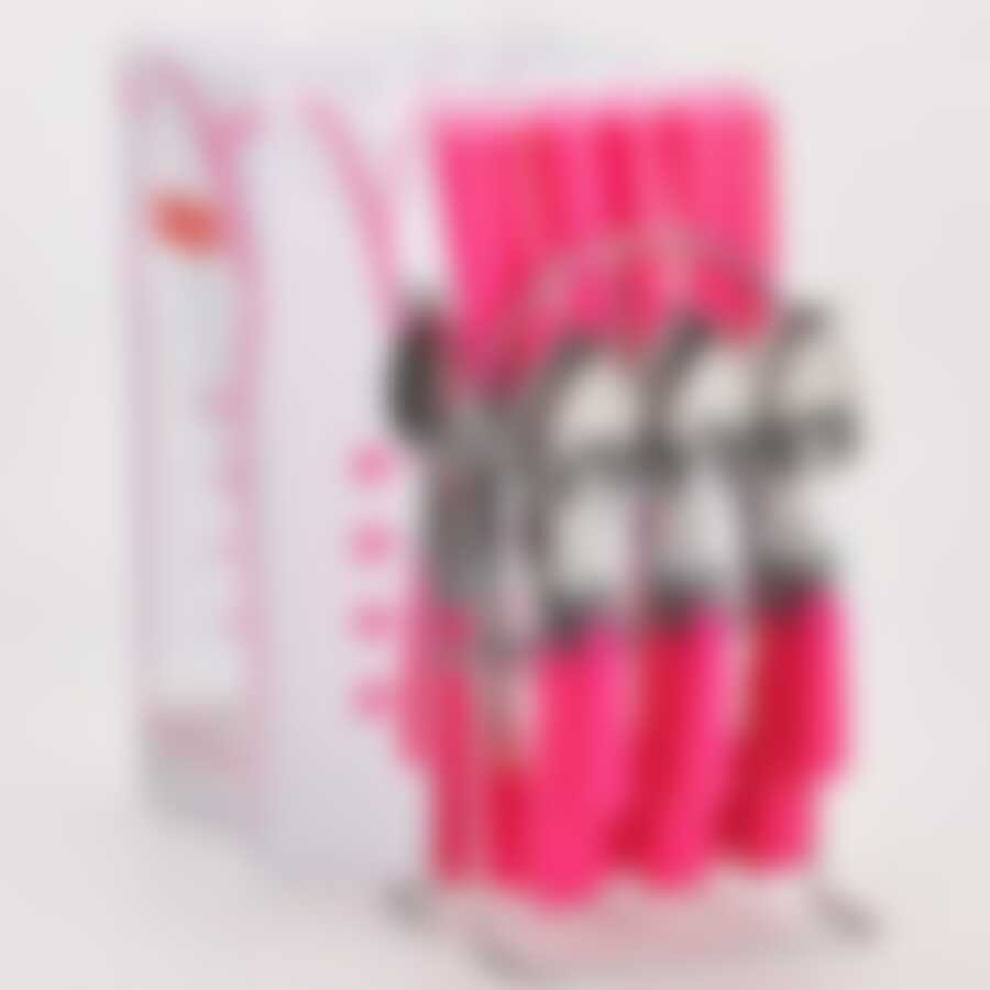 Набор столовых приборов 25пр РОЗОВЫЙ MB(х12) 20687-3