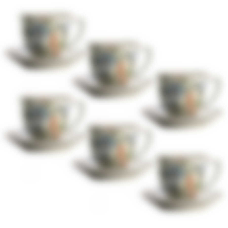 Чайный набор на 6 персон Mayer&Boch Сердце Цветы, 220 мл