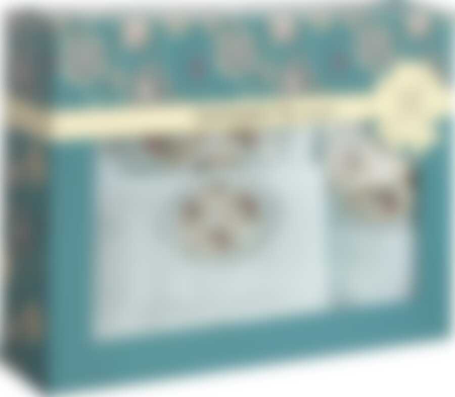 Набор из 3-х полотенец банных Tiffany's secret, махровых, Медальон, Небесно-голубой