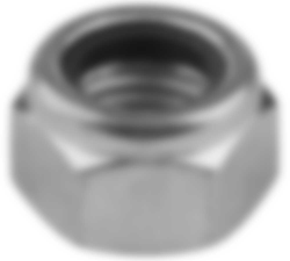 Гайка KRAFTOOL шестигранная, DIN 985, самостопорящаяся, с нейлоновым кольцом, класс прочности 8, оцинкованная, M20, 50 шт