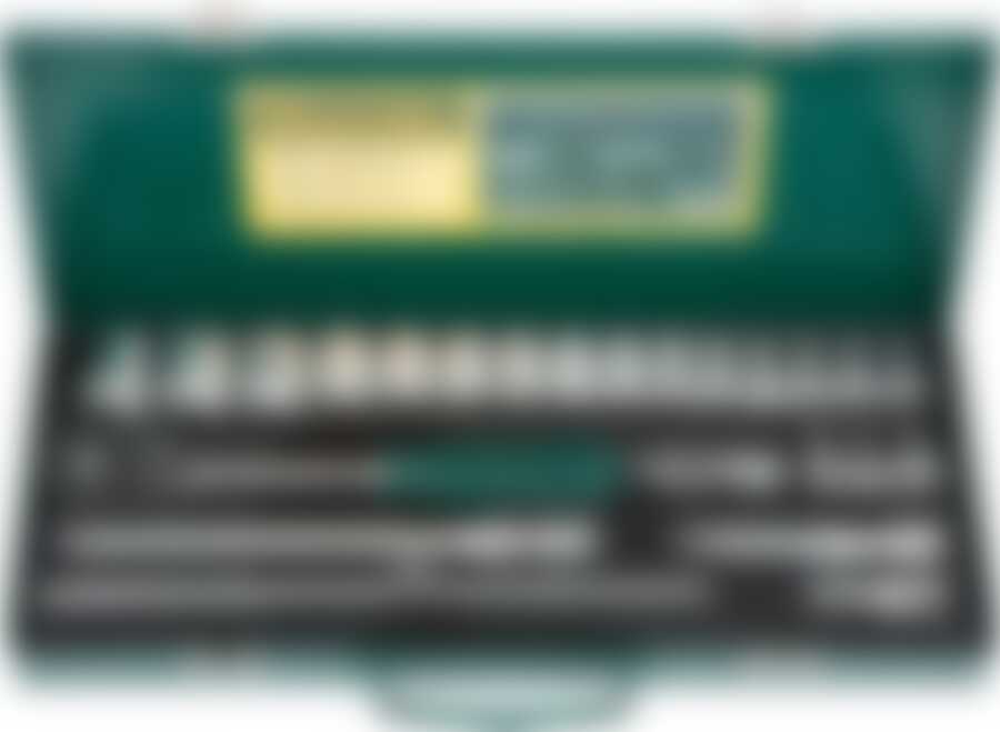 Набор торцовых головок KRAFTOOL "INDUSTRIE QUALITAT" (1/2") универсальный, Cr-V, металлический кейс, 24 предмета