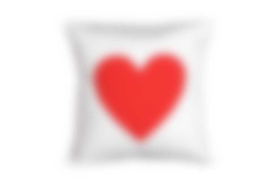 Подушка декоративная 35*35 "СЕРДЕЧКО", балтекс, 50% х/б, 50% п/э, белый