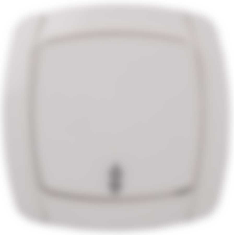 Выключатель СВЕТОЗАР "CITY LIGHT" проходной одноклавишный в сборе, бежевый, 10А/~250В