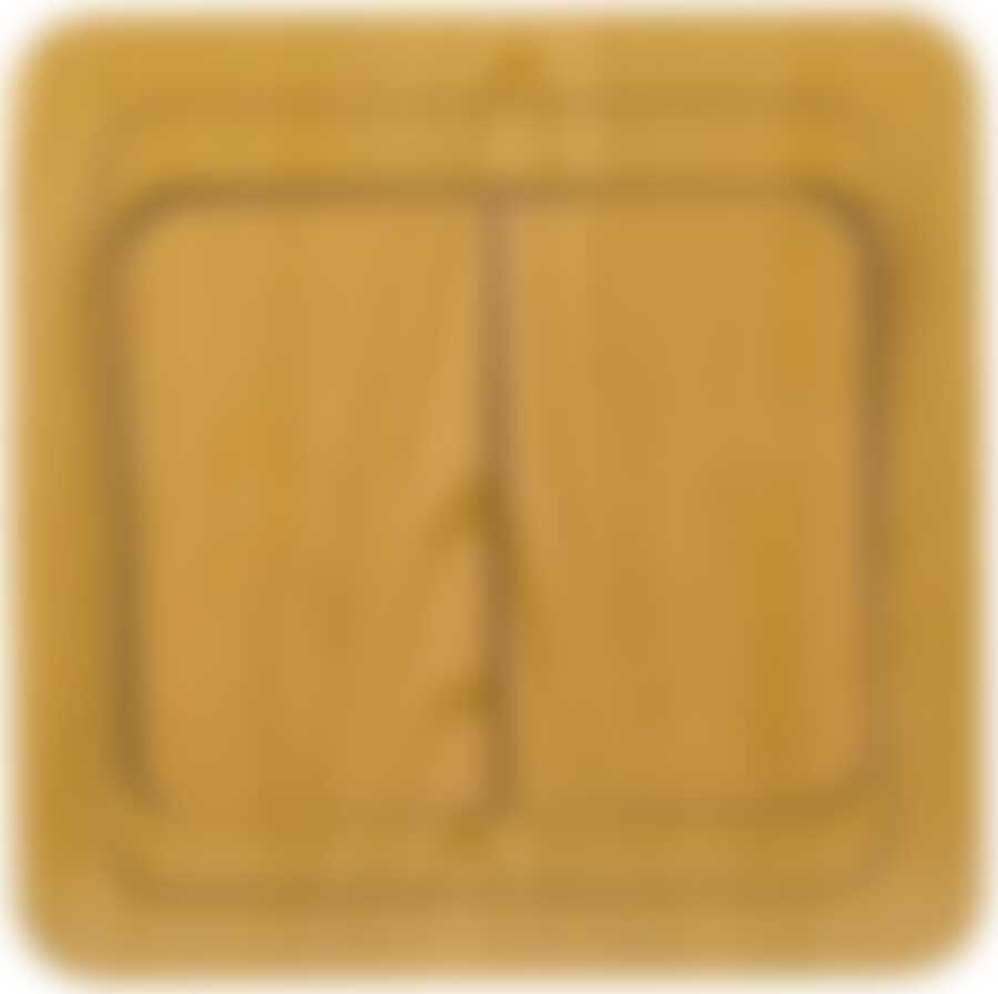 Выключатель СВЕТОЗАР "ГАММА" двухклавишный, цвет ольха, 10A/~250B