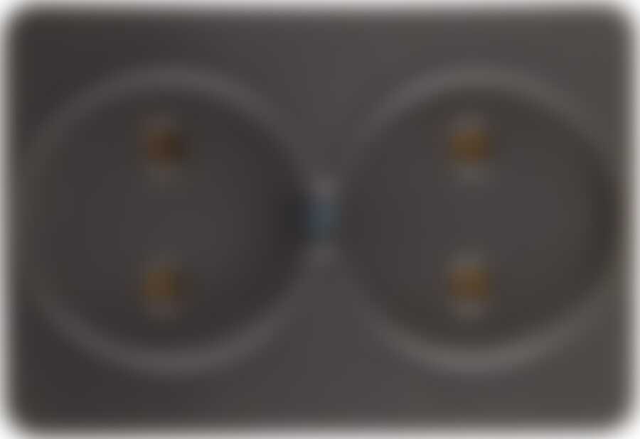 Розетка СВЕТОЗАР "ГАММА" без заземления, двойная, без вставки и рамки, цвет темно-серый металлик, 16А/~250В