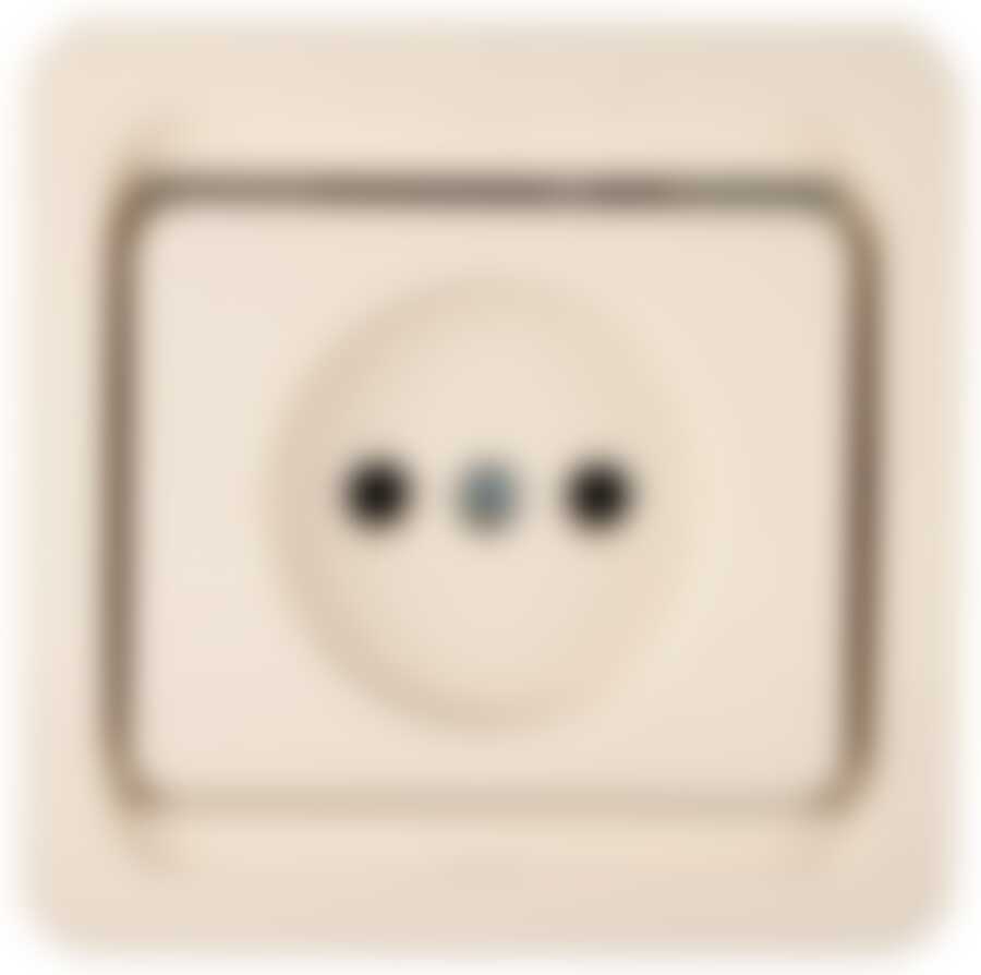 Розетка СВЕТОЗАР "ГАММА" одинарная, цвет бежевый, 16А/~250В