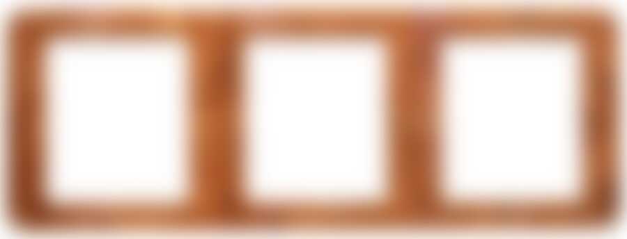 Панель СВЕТОЗАР "ГАММА" накладная, вертикальная, цвет орех, 3 гнезда