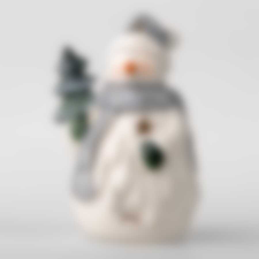 Подсвечник House & Holder "Снеговик с елкой", Н=14 см