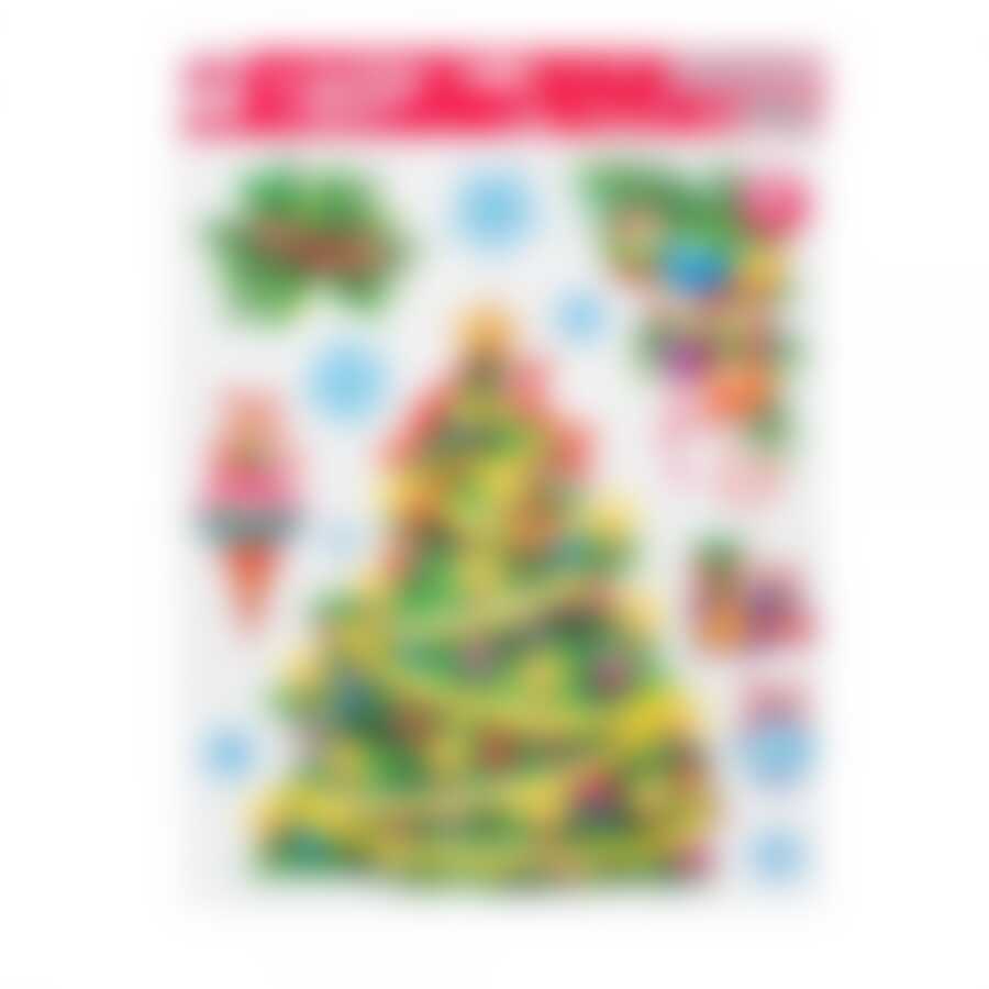 Набор стикеров новогоднее дерево 30х42см