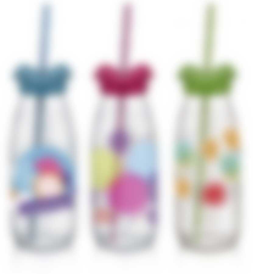 Бутылка для напитков с трубочкой Renga Фирфир, 500 мл (цвета в ассортименте)