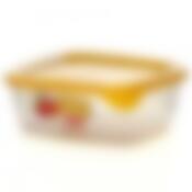 Контейнер для свч fresh&go 0.8л желтый квадратный