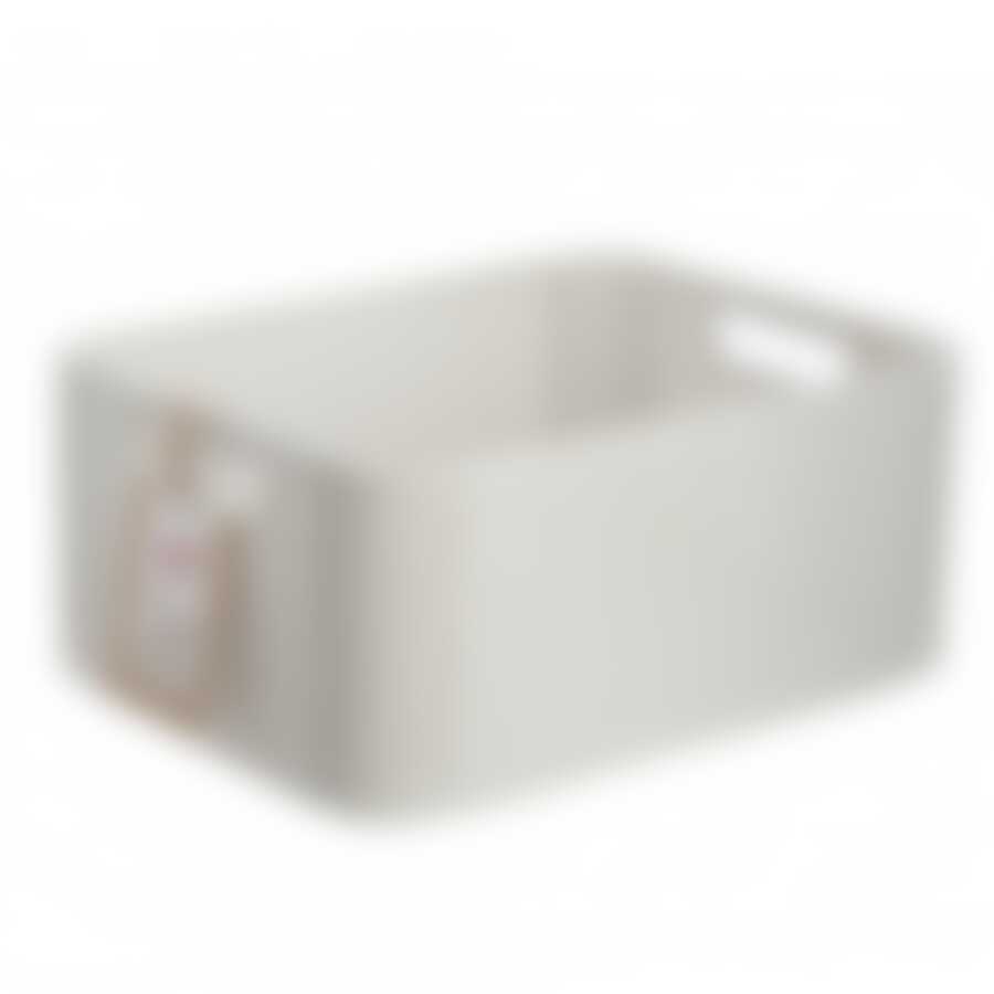 Корзина rattan style box m кремовая