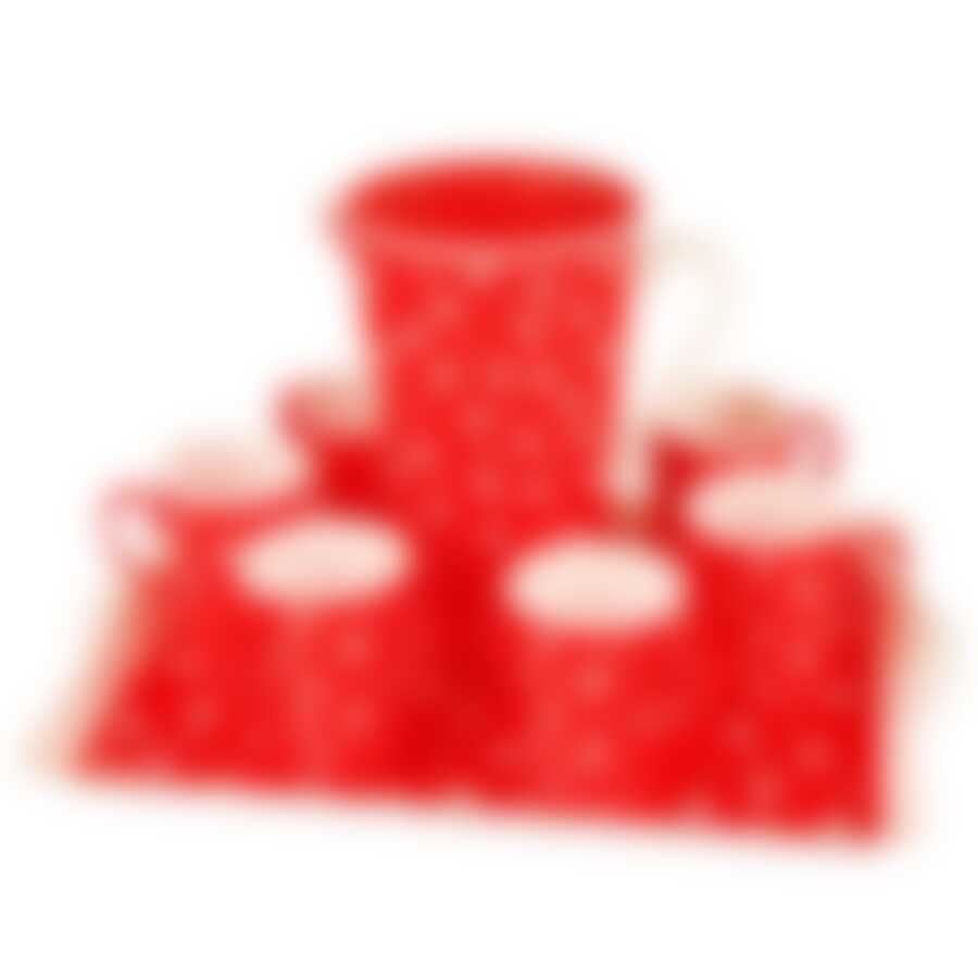 Набор питьевой №3 Горошек на подносе, 8 предметов