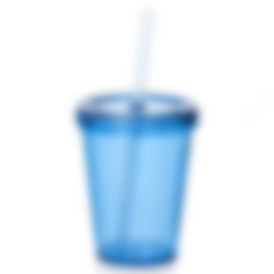 Стакан для коктейлей с крышкой и трубочкой, 450 мл