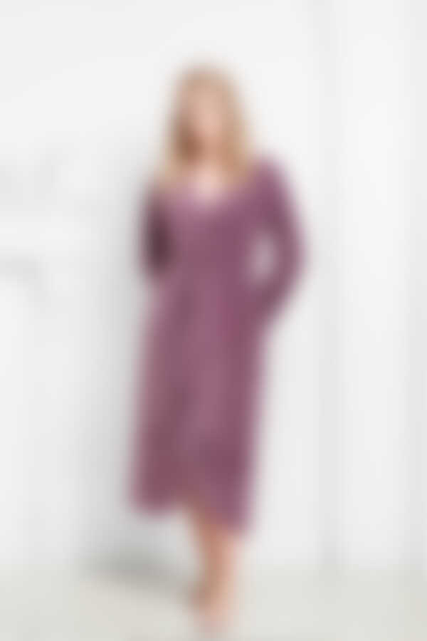 Халат женский Funny Bunny Elegant, велюр, слива S/M (44/46)