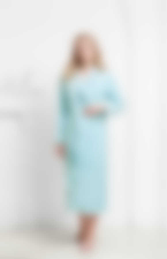 Халат женский Funny Bunny Classic, велсофт, аквамарин L/XL (48/50)