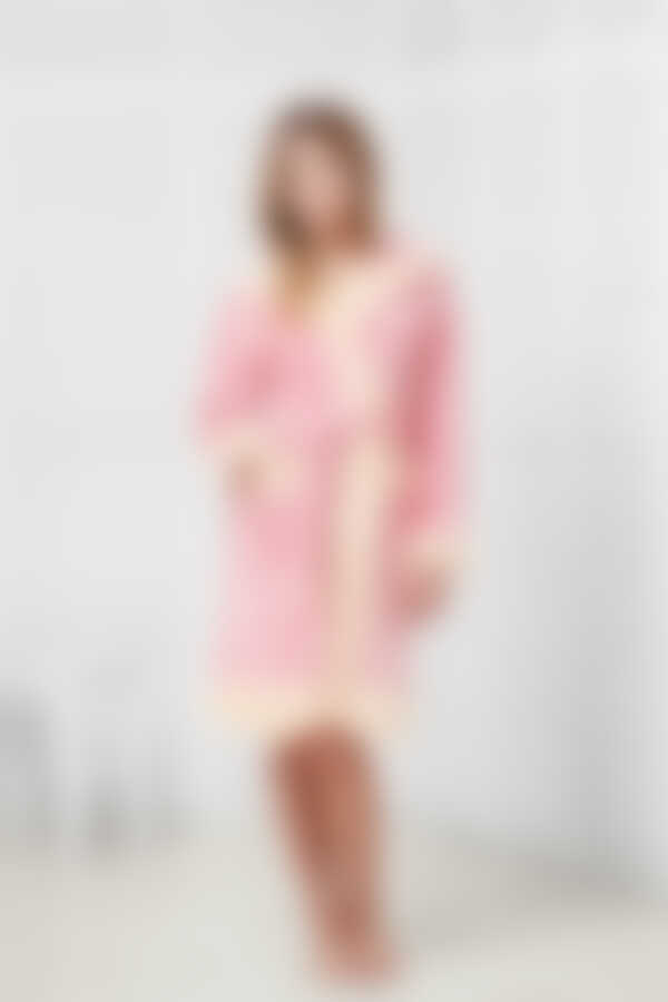 Халат женский Funny Bunny Sport, велсофт, коралл S (44)