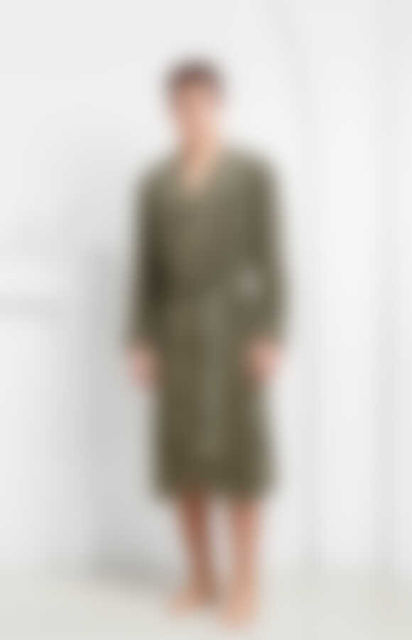 Халат мужской Funny Bunny Elegant, велюр, олива 4XL (58)