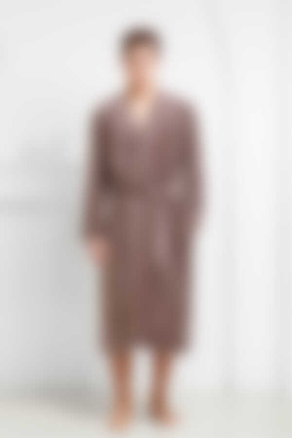 Халат мужской Funny Bunny Elegant, велюр, мокко 4XL (58)