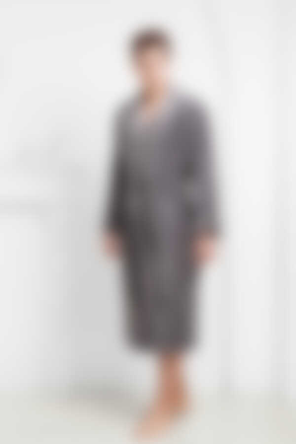 Халат мужской Funny Bunny Classic, велсофт, графит 3XL (56)