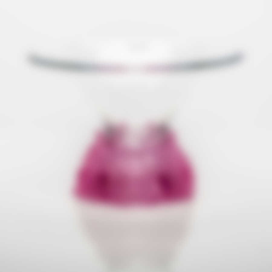 Ваза для фруктов Crystalite Bohemia Rose Frost, H=25,5 см c розовым основанием (72R68)