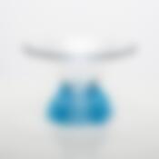 Ваза для фруктов Crystalite Bohemia Rose Frost, H=25,5 см голубой мат.