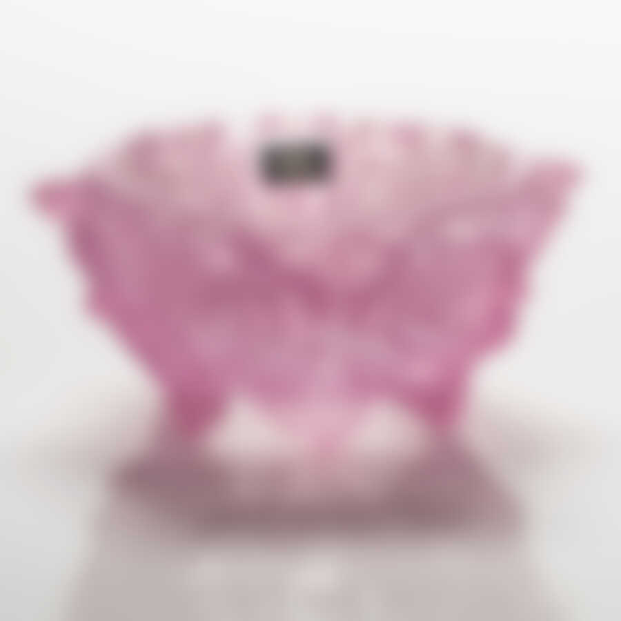 Подсвечник Crystalite Bohemia Rose Frost, D=16,5 см с розовым основанием