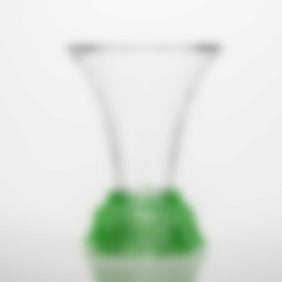 Ваза Crystalite Bohemia Rose Frost, H=25,5 см салатовый мат.