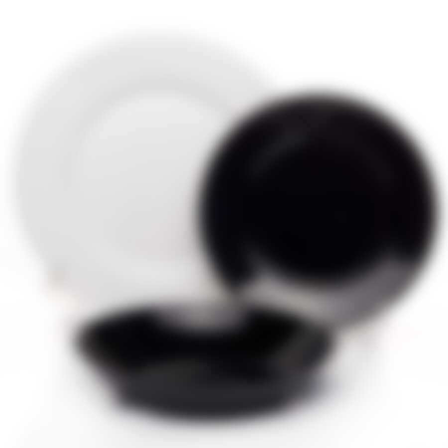 Столовый набор на 6 персон Luminarc Every Day Директор черно-белый, 18 предметов