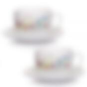 Чайный набор на 2 персоны Luminarc Roze Pompon, 220 мл